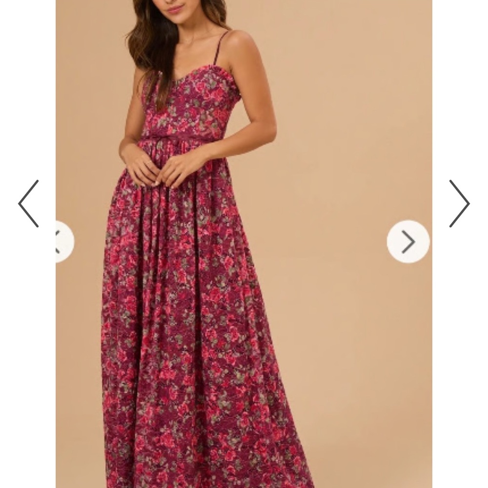 New with tags Deep Pink Cut-Out Sundress with Spaghetti Straps for Wedding Guest